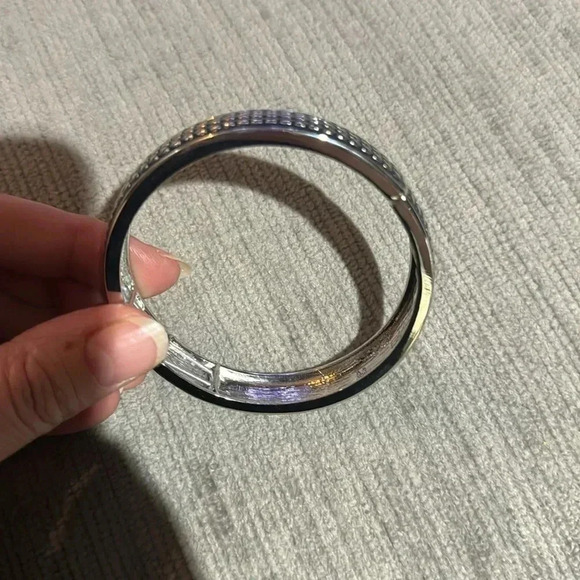 Lia Sophia navy blue and silver stretch bracelet - Picture 2 of 3